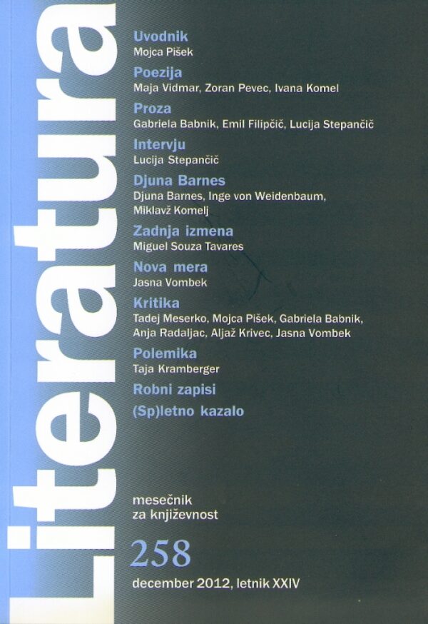 Literatura 258 Literatura 258