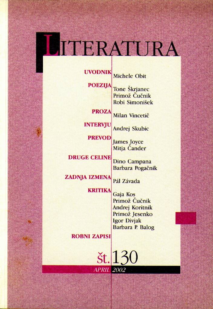 Literatura 130 Literatura 130