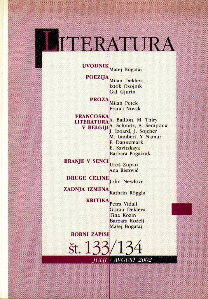 Literatura 133-134 Literatura 133-134