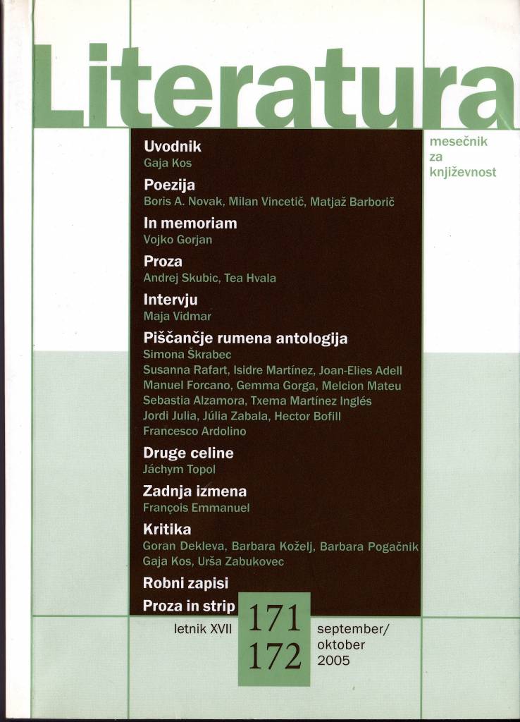 Literatura 171-172 Literatura 171-172