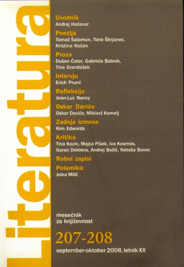 Literatura 207-208 Literatura 207-208