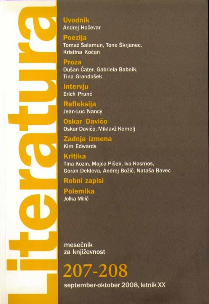 Literatura 207-208 Literatura 207-208