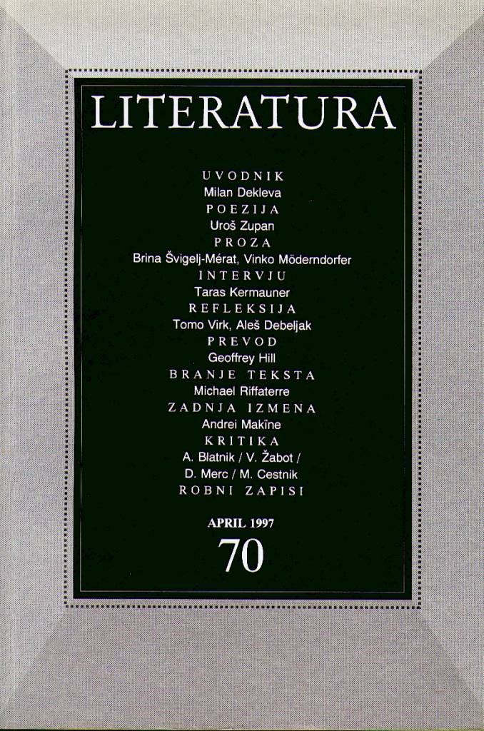 Literatura 70 Literatura 70