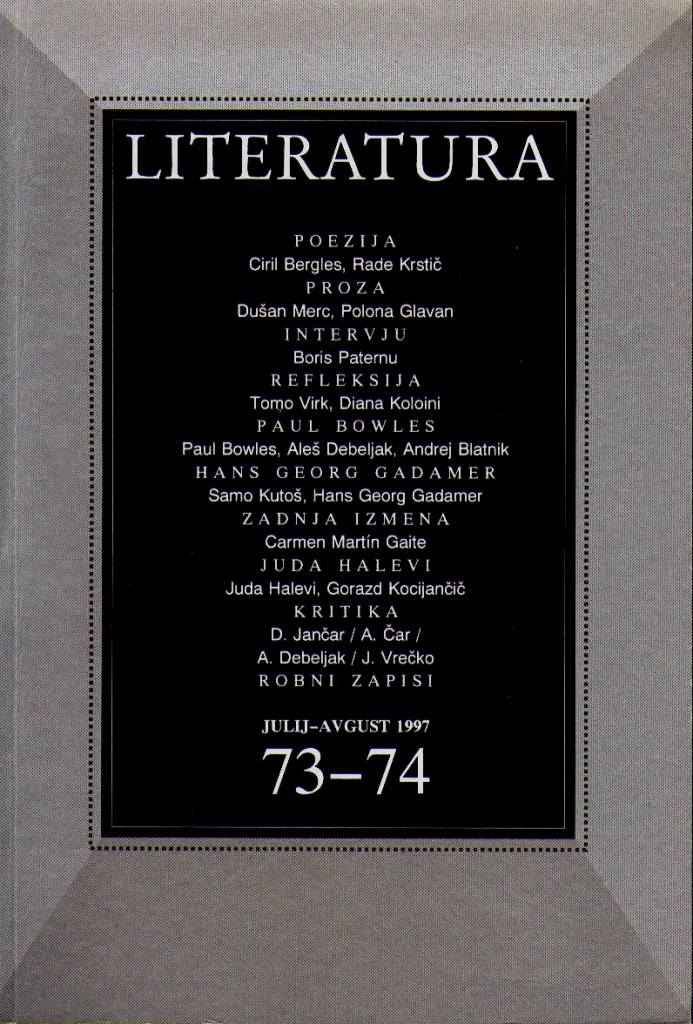 Literatura 73-74 Literatura 73-74
