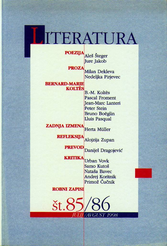 Literatura 85-86 Literatura 85-86