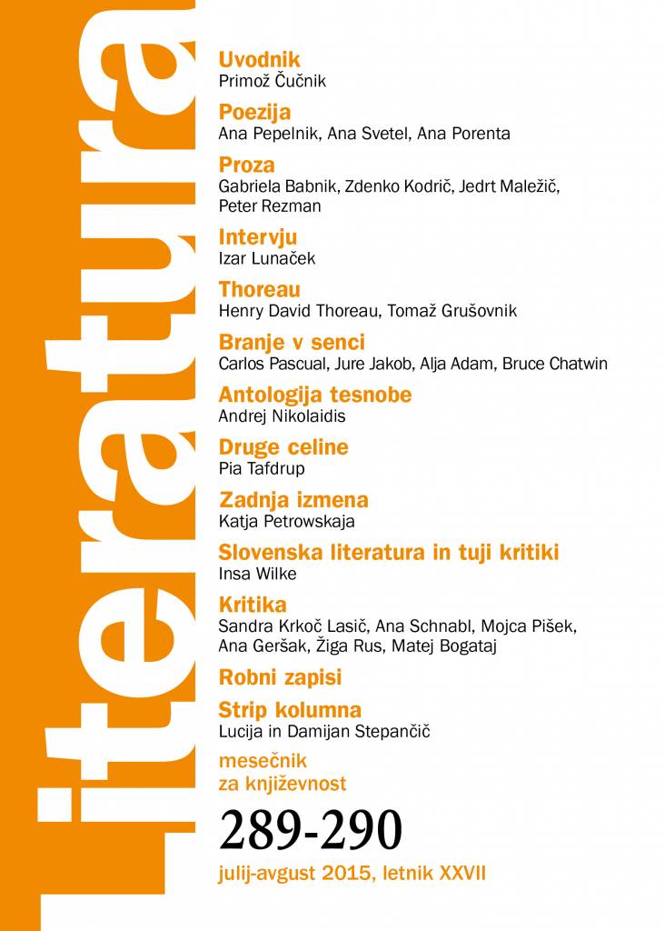 Literatura 289-290 Literatura 289-290