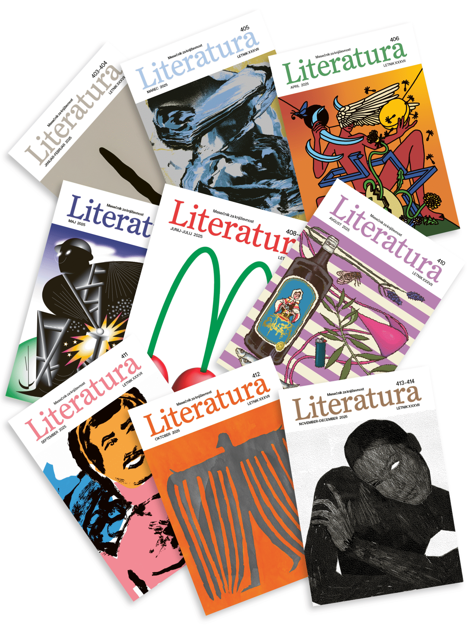 revija literatura letna naročnina naslovnice 2024 2 Revija Literatura – enoletna naročnina