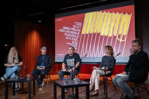 Veronika Šoster, Gregor Podlogar, Aleš Mustar, Veronika Simoniti in Miklavž Komelj